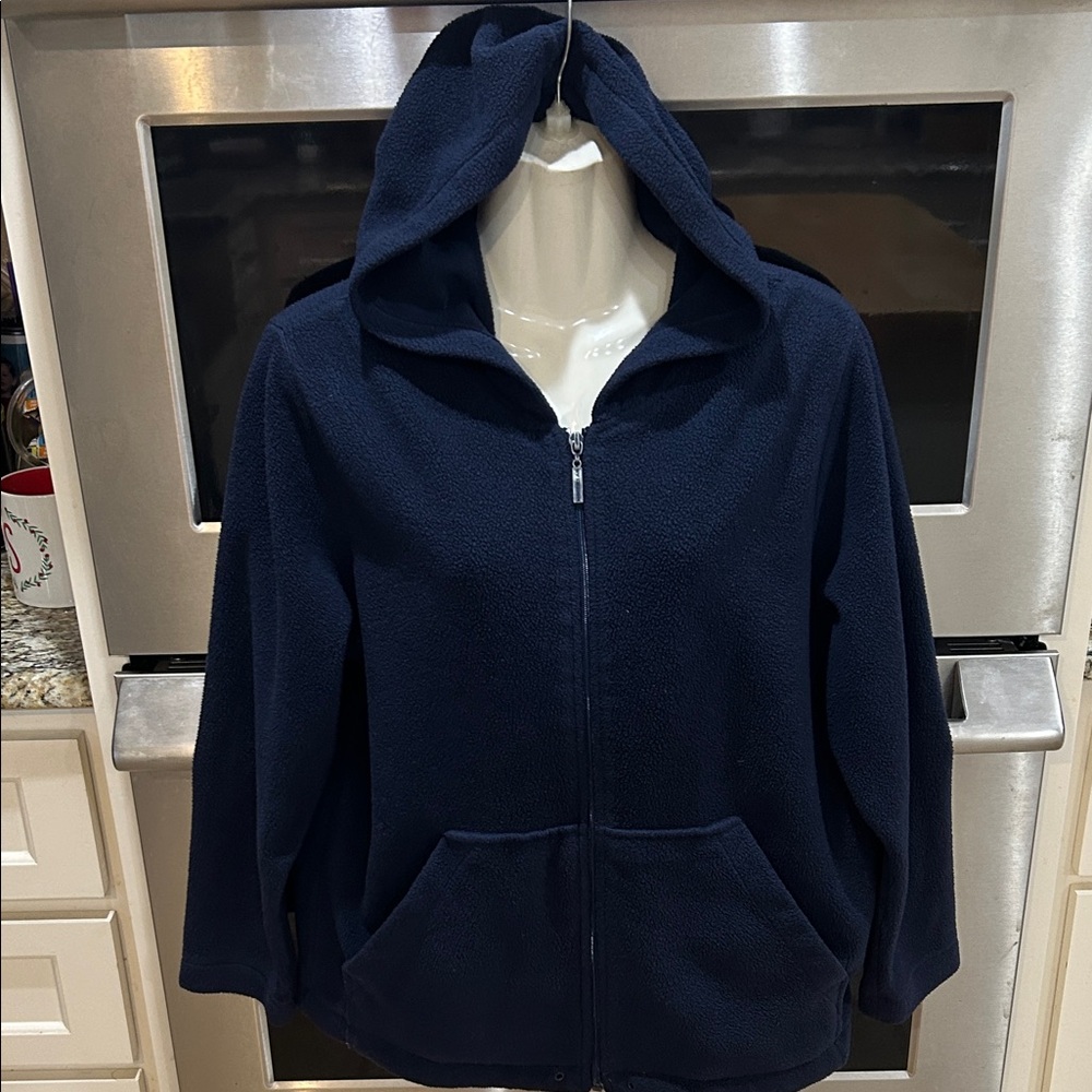 Navy Blue Women's Hooded Jacket